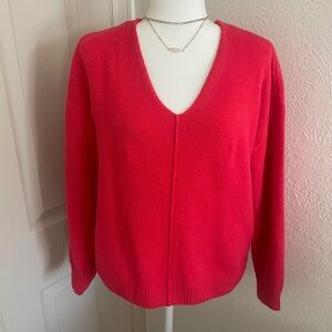 NWOT Vince Camuto Vibrant Red V-Neck Sweater